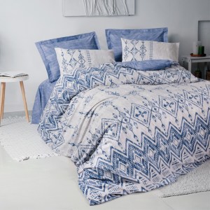 meg-129CTN4492-0 ΣΕΤ ΠΑΠΛΩΜΑΤΟΘΗΚΗ CLEO COTTON BOX 4 ΤΜΧ ΔΙΠΛΗ (200X220) ΧΡΩΜΑ ΜΠΛΕ