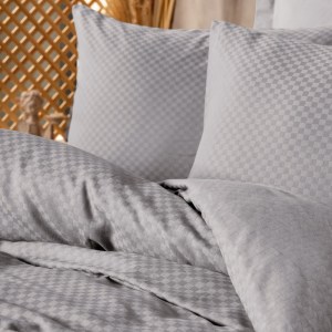 meg-129CTN4615-1 ΣΕΤ ΠΑΠΛΩΜΑΤΟΘΗΚΗ PLAID COTTON BOX 3 ΤΜΧ ΜΟΝΗ (160X220) ΧΡΩΜΑ ΓΚΡΙ