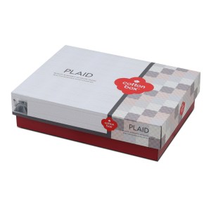 meg-129CTN4615-3 ΣΕΤ ΠΑΠΛΩΜΑΤΟΘΗΚΗ PLAID COTTON BOX 3 ΤΜΧ ΜΟΝΗ (160X220) ΧΡΩΜΑ ΓΚΡΙ