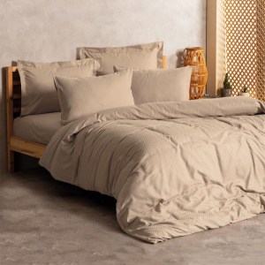 meg-129CTN4618-0 ΣΕΤ ΠΑΠΛΩΜΑΤΟΘΗΚΗ PLAID COTTON BOX 3 ΤΜΧ ΜΟΝΗ (160X220) ΧΡΩΜΑ MINK