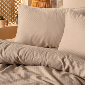 meg-129CTN4618-1 ΣΕΤ ΠΑΠΛΩΜΑΤΟΘΗΚΗ PLAID COTTON BOX 3 ΤΜΧ ΜΟΝΗ (160X220) ΧΡΩΜΑ MINK