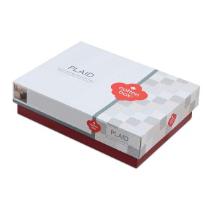 meg-129CTN4618-2 ΣΕΤ ΠΑΠΛΩΜΑΤΟΘΗΚΗ PLAID COTTON BOX 3 ΤΜΧ ΜΟΝΗ (160X220) ΧΡΩΜΑ MINK