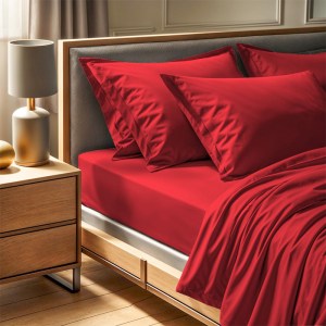 meg-819TNE02102-0 ΣΕΝΤΟΝΙ TONNE COTTON BOX ΜΟΝΟ (180X240) ΧΡΩΜΑ ΚΟΚΚΙΝΟ
