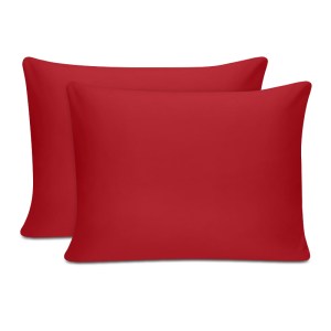 meg-819TNE06102-0 ΜΑΞΙΛΑΡΟΘΗΚΕΣ ΥΠΝΟΥ TONNE COTTON BOX ΣΕΤ 2 ΤΜΧ ΧΡΩΜΑ ΚΟΚΚΙΝΟ 50X70ΕΚ.