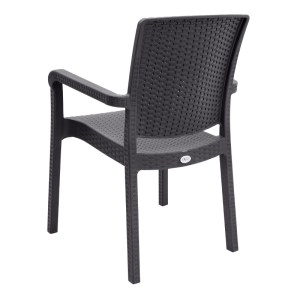 meg-CH-N5080-BR-2 ΠΟΛΥΘΡΟΝΑ ΚΗΠΟΥ ΠΟΛΥΠΡΟΠΥΛΕΝΙΟΥ ΜΕ ΠΛΕΞΗ ΡΑΤΤΑΝ ΧΡΩΜΑ ΚΑΦΕ 56X60X86,5ΕΚ.