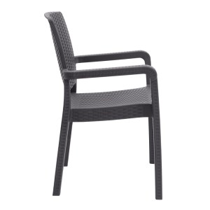 meg-CH-N5080-BR-4 ΠΟΛΥΘΡΟΝΑ ΚΗΠΟΥ ΠΟΛΥΠΡΟΠΥΛΕΝΙΟΥ ΜΕ ΠΛΕΞΗ ΡΑΤΤΑΝ ΧΡΩΜΑ ΚΑΦΕ 56X60X86,5ΕΚ.
