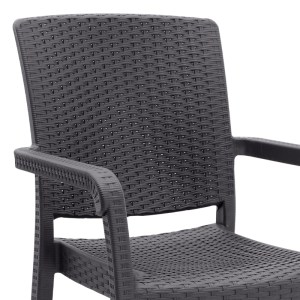 meg-CH-N5080-BR-5 ΠΟΛΥΘΡΟΝΑ ΚΗΠΟΥ ΠΟΛΥΠΡΟΠΥΛΕΝΙΟΥ ΜΕ ΠΛΕΞΗ ΡΑΤΤΑΝ ΧΡΩΜΑ ΚΑΦΕ 56X60X86,5ΕΚ.