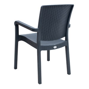 meg-CH-N5080-GR-2 ΠΟΛΥΘΡΟΝΑ ΚΗΠΟΥ ΠΟΛΥΠΡΟΠΥΛΕΝΙΟΥ ΜΕ ΠΛΕΞΗ ΡΑΤΤΑΝ ΧΡΩΜΑ ΓΚΡΙ 56X60X86,5ΕΚ.