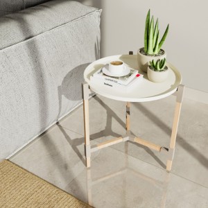 meg-FIX-2023-1-0 ΤΡΑΠΕΖΑΚΙ ΒΟΗΘΗΤΙΚΟ ΞΥΛΙΝΟ - ΠΛΑΣΤΙΚΟ ΧΡΩΜΑ ΜΠΕΖ Φ46X53ΕΚ.