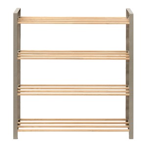 meg-FIX-2041-1-2 ΠΑΠΟΥΤΣΟΘΗΚΗ ΞΥΛΙΝΗ - ΠΛΑΣΤΙΚΗ ΧΡΩΜΑ ΦΥΣΙΚΟ - ΜΠΕΖ 66X20X68ΕΚ.