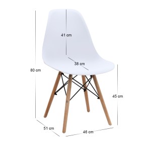 meg-GP001-0042,2-9 ΚΑΡΕΚΛΑ ΤΡΑΠΕΖΑΡΙΑΣ NOVA MEGAPAP PP ΛΕΥΚΟ - ΞΥΛΙΝΟ ΦΥΣΙΚΟ ΠΟΔΙ 46X51X80ΕΚ.