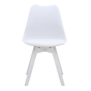 meg-GP001-0043,2-4 ΚΑΡΕΚΛΑ ΤΡΑΠΕΖΑΡΙΑΣ VIVA MEGAPAP PP - PU ΛΕΥΚΟ - ΞΥΛΙΝΟ ΛΕΥΚΟ ΠΟΔΙ 48,5X54X80ΕΚ.