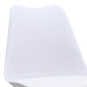 meg-GP001-0043,2-8 ΚΑΡΕΚΛΑ ΤΡΑΠΕΖΑΡΙΑΣ VIVA MEGAPAP PP - PU ΛΕΥΚΟ - ΞΥΛΙΝΟ ΛΕΥΚΟ ΠΟΔΙ 48,5X54X80ΕΚ.