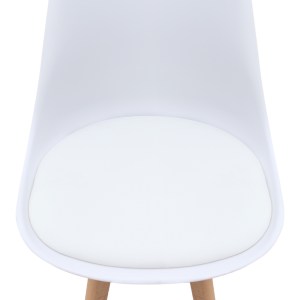 meg-GP001-0044,3-7 ΚΑΡΕΚΛΑ ΤΡΑΠΕΖΑΡΙΑΣ VIVA MEGAPAP PP - PU ΛΕΥΚΟ - ΞΥΛΙΝΟ ΦΥΣΙΚΟ ΠΟΔΙ 48,5X54X80ΕΚ.