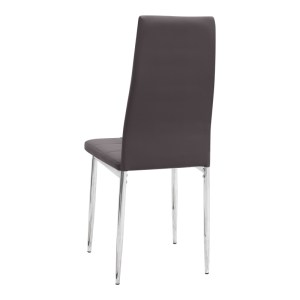 meg-GP001-0047,3-3 ΚΑΡΕΚΛΑ ΤΡΑΠΕΖΑΡΙΑΣ ROSA MEGAPAP ΚΑΦΕ PU - ΜΕΤΑΛΛΙΚΟ ΠΟΔΙ ΧΡΩΜΙΟΥ 41X48X98ΕΚ.
