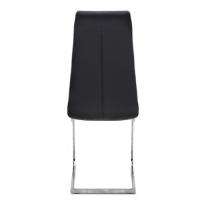 meg-GP001-0050,1-4 ΚΑΡΕΚΛΑ ΤΡΑΠΕΖΑΡΙΑΣ VELA MEGAPAP ΜΑΥΡΟ PU - ΜΕΤΑΛΛΙΚΗ ΒΑΣΗ ΧΡΩΜΙΟΥ 41X61X107ΕΚ.