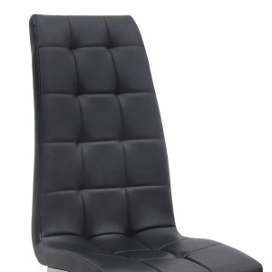 meg-GP001-0050,1-8 ΚΑΡΕΚΛΑ ΤΡΑΠΕΖΑΡΙΑΣ VELA MEGAPAP ΜΑΥΡΟ PU - ΜΕΤΑΛΛΙΚΗ ΒΑΣΗ ΧΡΩΜΙΟΥ 41X61X107ΕΚ.