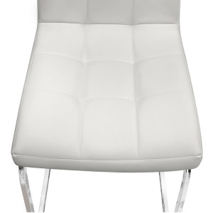 meg-GP001-0050,2-7 ΚΑΡΕΚΛΑ ΤΡΑΠΕΖΑΡΙΑΣ VELA MEGAPAP ΛΕΥΚΟ PU - ΜΕΤΑΛΛΙΚΗ ΒΑΣΗ ΧΡΩΜΙΟΥ 41X61X107ΕΚ.