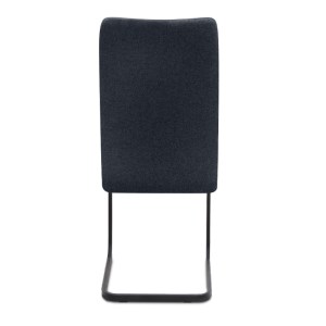 meg-GP001-0052,1-6 ΚΑΡΕΚΛΑ ΤΡΑΠΕΖΑΡΙΑΣ LAURA MEGAPAP ΑΝΘΡΑΚΙ ΥΦΑΣΜΑ - ΜΕΤΑΛΛΙΚΗ ΜΑΥΡΗ ΒΑΣΗ 42X58X98ΕΚ.