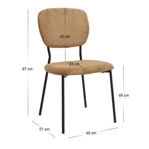meg-GP001-0054,1-12 ΚΑΡΕΚΛΑ ΤΡΑΠΕΖΑΡΙΑΣ KEVIN MEGAPAP ΜΟΥΣΤΑΡΔΙ ΥΦΑΣΜΑ - ΜΕΤΑΛΛΙΚΟ ΜΑΥΡΟ ΠΟΔΙ 48X51X87ΕΚ.