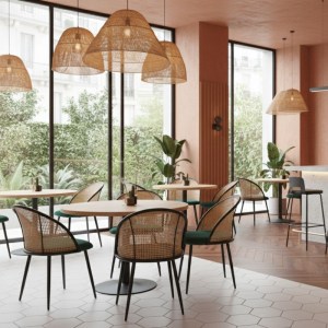 meg-GP001-0055,1-3 ΚΑΡΕΚΛΑ ΤΡΑΠΕΖΑΡΙΑΣ JACOB MEGAPAP PE RATTAN - ΚΥΠΑΡΙΣΣΙ ΒΕΛΟΥΔΟ - ΜΕΤΑΛΛΙΚΟ ΜΑΥΡΟ ΠΟΔΙ 52X50X77ΕΚ.