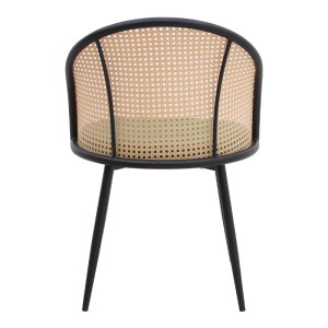meg-GP001-0055,1-7 ΚΑΡΕΚΛΑ ΤΡΑΠΕΖΑΡΙΑΣ JACOB MEGAPAP PE RATTAN - ΚΥΠΑΡΙΣΣΙ ΒΕΛΟΥΔΟ - ΜΕΤΑΛΛΙΚΟ ΜΑΥΡΟ ΠΟΔΙ 52X50X77ΕΚ.