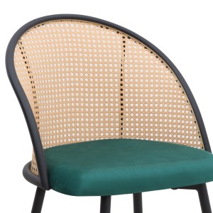 meg-GP001-0055,1-9 ΚΑΡΕΚΛΑ ΤΡΑΠΕΖΑΡΙΑΣ JACOB MEGAPAP PE RATTAN - ΚΥΠΑΡΙΣΣΙ ΒΕΛΟΥΔΟ - ΜΕΤΑΛΛΙΚΟ ΜΑΥΡΟ ΠΟΔΙ 52X50X77ΕΚ.