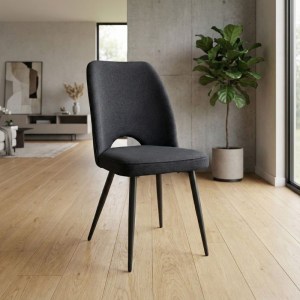 meg-GP001-0056,1-1 ΚΑΡΕΚΛΑ ΤΡΑΠΕΖΑΡΙΑΣ CHRISTY MEGAPAP ΑΝΘΡΑΚΙ ΥΦΑΣΜΑ - ΜΕΤΑΛΛΙΚΟ ΜΑΥΡΟ ΠΟΔΙ 47X59X90ΕΚ.