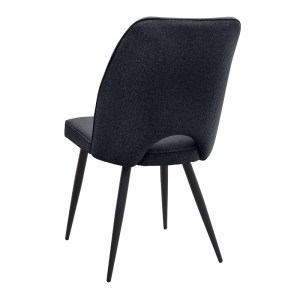 meg-GP001-0056,1-3 ΚΑΡΕΚΛΑ ΤΡΑΠΕΖΑΡΙΑΣ CHRISTY MEGAPAP ΑΝΘΡΑΚΙ ΥΦΑΣΜΑ - ΜΕΤΑΛΛΙΚΟ ΜΑΥΡΟ ΠΟΔΙ 47X59X90ΕΚ.