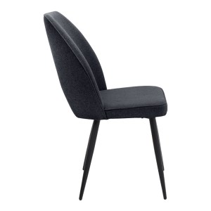 meg-GP001-0056,1-5 ΚΑΡΕΚΛΑ ΤΡΑΠΕΖΑΡΙΑΣ CHRISTY MEGAPAP ΑΝΘΡΑΚΙ ΥΦΑΣΜΑ - ΜΕΤΑΛΛΙΚΟ ΜΑΥΡΟ ΠΟΔΙ 47X59X90ΕΚ.