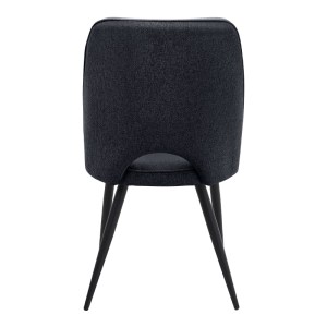 meg-GP001-0056,1-6 ΚΑΡΕΚΛΑ ΤΡΑΠΕΖΑΡΙΑΣ CHRISTY MEGAPAP ΑΝΘΡΑΚΙ ΥΦΑΣΜΑ - ΜΕΤΑΛΛΙΚΟ ΜΑΥΡΟ ΠΟΔΙ 47X59X90ΕΚ.