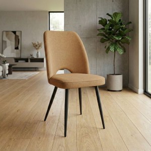 meg-GP001-0056,3-1 ΚΑΡΕΚΛΑ ΤΡΑΠΕΖΑΡΙΑΣ CHRISTY MEGAPAP ΜΟΥΣΤΑΡΔΙ ΥΦΑΣΜΑ - ΜΕΤΑΛΛΙΚΟ ΜΑΥΡΟ ΠΟΔΙ 47X59X90ΕΚ.