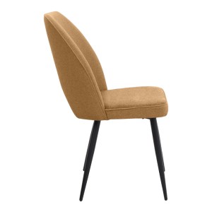 meg-GP001-0056,3-5 ΚΑΡΕΚΛΑ ΤΡΑΠΕΖΑΡΙΑΣ CHRISTY MEGAPAP ΜΟΥΣΤΑΡΔΙ ΥΦΑΣΜΑ - ΜΕΤΑΛΛΙΚΟ ΜΑΥΡΟ ΠΟΔΙ 47X59X90ΕΚ.