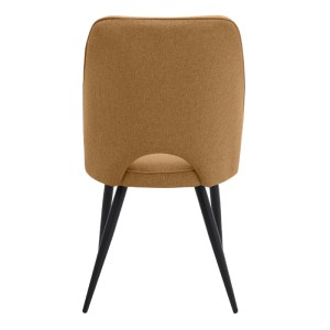meg-GP001-0056,3-6 ΚΑΡΕΚΛΑ ΤΡΑΠΕΖΑΡΙΑΣ CHRISTY MEGAPAP ΜΟΥΣΤΑΡΔΙ ΥΦΑΣΜΑ - ΜΕΤΑΛΛΙΚΟ ΜΑΥΡΟ ΠΟΔΙ 47X59X90ΕΚ.