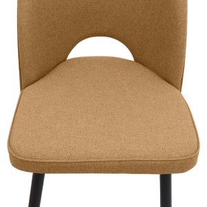 meg-GP001-0056,3-7 ΚΑΡΕΚΛΑ ΤΡΑΠΕΖΑΡΙΑΣ CHRISTY MEGAPAP ΜΟΥΣΤΑΡΔΙ ΥΦΑΣΜΑ - ΜΕΤΑΛΛΙΚΟ ΜΑΥΡΟ ΠΟΔΙ 47X59X90ΕΚ.