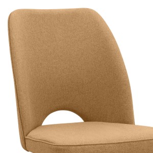 meg-GP001-0056,3-8 ΚΑΡΕΚΛΑ ΤΡΑΠΕΖΑΡΙΑΣ CHRISTY MEGAPAP ΜΟΥΣΤΑΡΔΙ ΥΦΑΣΜΑ - ΜΕΤΑΛΛΙΚΟ ΜΑΥΡΟ ΠΟΔΙ 47X59X90ΕΚ.