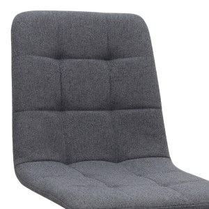 meg-GP001-0057,1-10 ΚΑΡΕΚΛΑ ΤΡΑΠΕΖΑΡΙΑΣ BIANCA MEGAPAP ΓΚΡΙ ΥΦΑΣΜΑ - ΜΕΤΑΛΛΙΚΟ ΜΑΥΡΟ ΠΟΔΙ 43X56X84ΕΚ.
