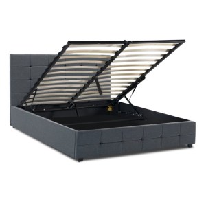 meg-GP002-0002,3-6 ΚΡΕΒΑΤΙ IRO MEGAPAP ΥΦΑΣΜΑΤΙΝΟ ΜΕ ΑΠΟΘΗΚΕΥΤΙΚΟ ΧΩΡΟ ΧΡΩΜΑ ΑΝΘΡΑΚΙ 160X200ΕΚ.