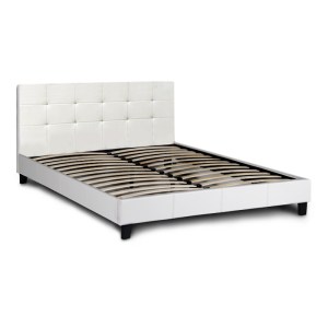 meg-GP002-0003,2-2 ΚΡΕΒΑΤΙ SISSY MEGAPAP ΑΠΟ ΤΕΧΝΟΔΕΡΜΑ ΧΡΩΜΑ ΛΕΥΚΟ 160X200ΕΚ.