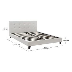 meg-GP002-0003,2-8 ΚΡΕΒΑΤΙ SISSY MEGAPAP ΑΠΟ ΤΕΧΝΟΔΕΡΜΑ ΧΡΩΜΑ ΛΕΥΚΟ 160X200ΕΚ.