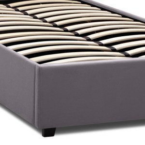 meg-GP002-0007,2-7 ΚΡΕΒΑΤΙ KINGSTON MEGAPAP ΒΕΛΟΥΔΙΝΟ ΜΕ ΑΠΟΘΗΚΕΥΤΙΚΟ ΧΩΡΟ ΧΡΩΜΑ ΓΚΡΙ 100X200ΕΚ.