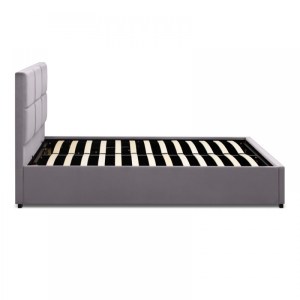 meg-GP002-0008,1-5 ΚΡΕΒΑΤΙ KINGSTON MEGAPAP ΒΕΛΟΥΔΙΝΟ ΜΕ ΑΠΟΘΗΚΕΥΤΙΚΟ ΧΩΡΟ ΧΡΩΜΑ ΓΚΡΙ 150X200ΕΚ.