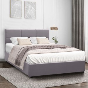 meg-GP002-0009,1-1 ΚΡΕΒΑΤΙ KINGSTON MEGAPAP ΒΕΛΟΥΔΙΝΟ ΧΡΩΜΑ ΓΚΡΙ 150X200ΕΚ.