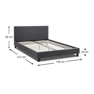 meg-GP002-0010,3-7 ΚΡΕΒΑΤΙ FLAT MEGAPAP ΥΦΑΣΜΑΤΙΝΟ ΧΡΩΜΑ ΑΝΘΡΑΚΙ 140X190ΕΚ.