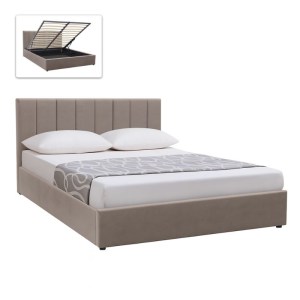 meg-GP002-0017,1-0 ΚΡΕΒΑΤΙ RENATA MEGAPAP ΥΦΑΣΜΑΤΙΝΟ ΜΕ ΑΠΟΘΗΚΕΥΤΙΚΟ ΧΩΡΟ ΧΡΩΜΑ ΜΠΕΖ 160X200ΕΚ.