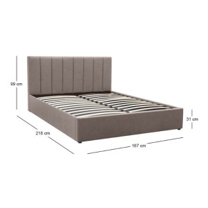 meg-GP002-0017,1-8 ΚΡΕΒΑΤΙ RENATA MEGAPAP ΥΦΑΣΜΑΤΙΝΟ ΜΕ ΑΠΟΘΗΚΕΥΤΙΚΟ ΧΩΡΟ ΧΡΩΜΑ ΜΠΕΖ 160X200ΕΚ.