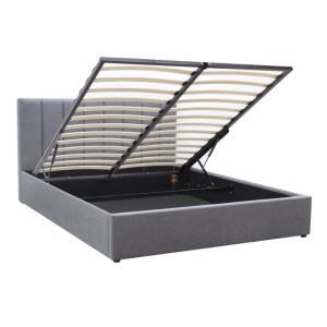 meg-GP002-0018,2-5 ΚΡΕΒΑΤΙ RENATA MEGAPAP ΥΦΑΣΜΑΤΙΝΟ ΜΕ ΑΠΟΘΗΚΕΥΤΙΚΟ ΧΩΡΟ ΧΡΩΜΑ ΓΚΡΙ 150X200ΕΚ.