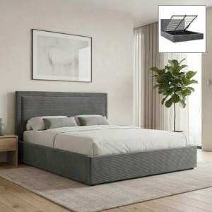 meg-GP002-0021,1-0 ΚΡΕΒΑΤΙ VELAR MEGAPAP ΥΦΑΣΜΑΤΙΝΟ ΜΕ ΑΠΟΘΗΚΕΥΤΙΚΟ ΧΩΡΟ ΧΡΩΜΑ ΓΚΡΙ 160X200ΕΚ.