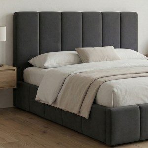 meg-GP002-0024,1-2 ΚΡΕΒΑΤΙ NIVAL MEGAPAP ΥΦΑΣΜΑΤΙΝΟ ΜΕ ΑΠΟΘΗΚΕΥΤΙΚΟ ΧΩΡΟ ΧΡΩΜΑ ΑΝΘΡΑΚΙ 160X200ΕΚ.