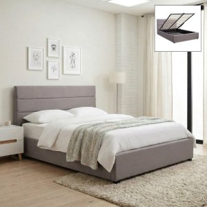 meg-GP002-0025,1-0 ΚΡΕΒΑΤΙ OLMO MEGAPAP ΒΕΛΟΥΔΙΝΟ ΜΕ ΑΠΟΘΗΚΕΥΤΙΚΟ ΧΩΡΟ ΧΡΩΜΑ ΓΚΡΙ 150X200ΕΚ.